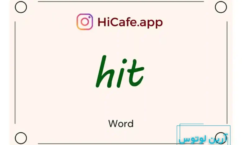Meaning and usage of hit word