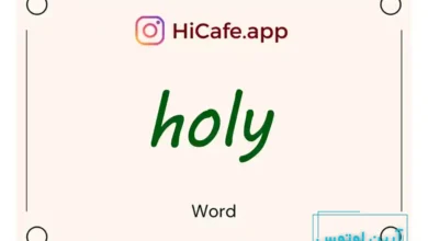 Meaning and usage of holy word