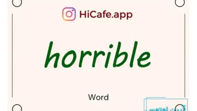 Meaning and usage of horrible word