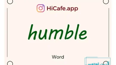 Meaning and usage of humble word
