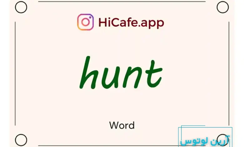 Meaning and usage of hunt word