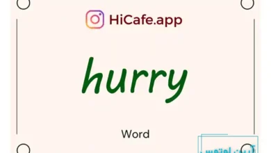 Meaning and usage of hurry word