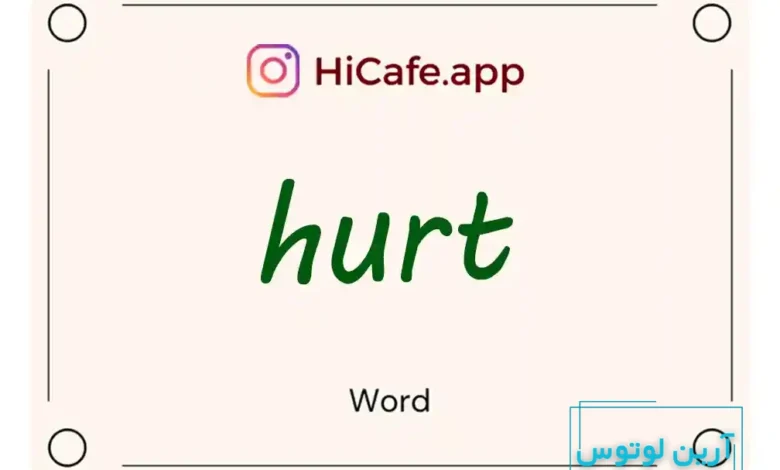 Meaning and usage of hurt word