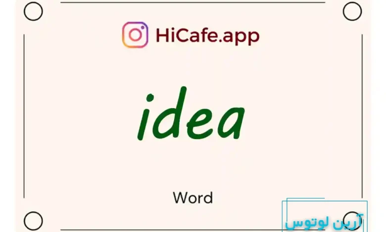 Meaning and usage of idea word