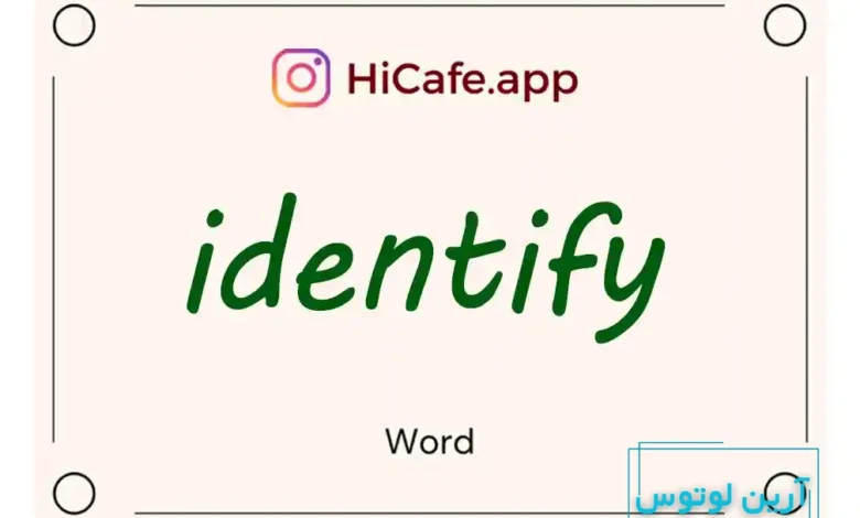 Meaning and usage of identify word