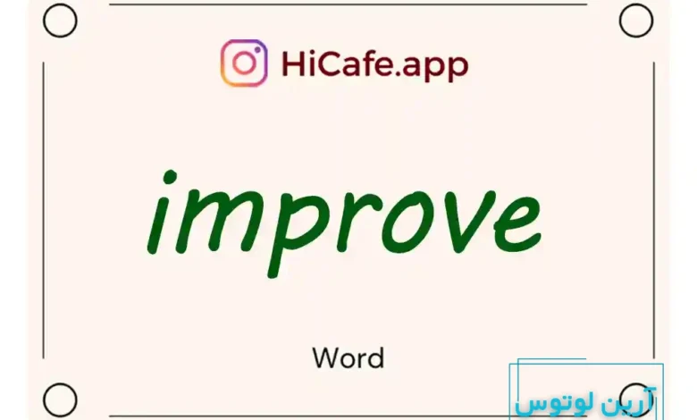 Meaning and usage of improve word