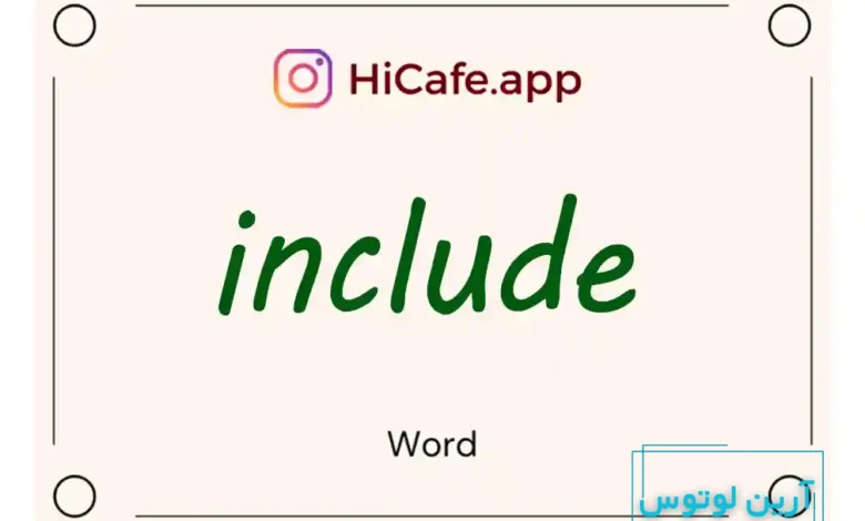 Meaning and usage of include word
