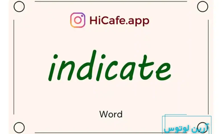 Meaning and usage of indicate word