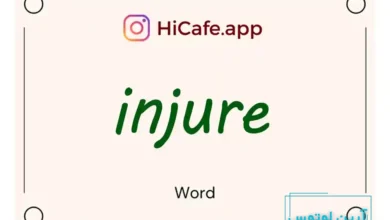 Meaning and usage of injure word