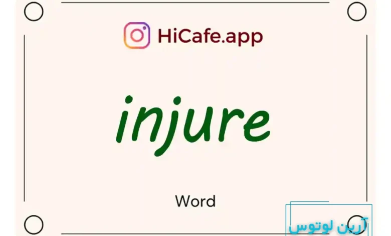 Meaning and usage of injure word