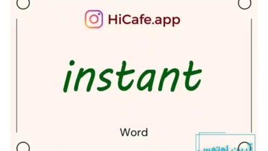 Meaning and usage of instant word
