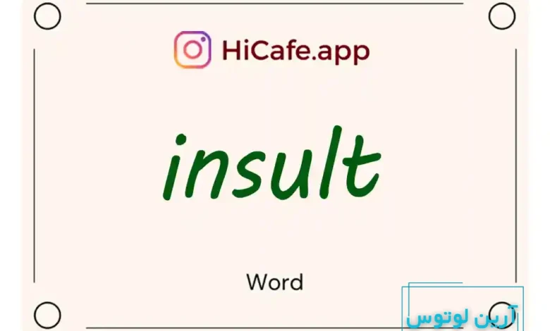 Meaning and usage of insult word