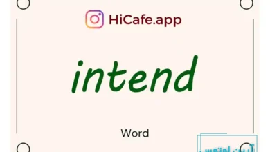 Meaning and usage of intend word