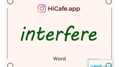 Meaning and usage of interfere word