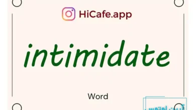 Meaning and usage of intimidate word