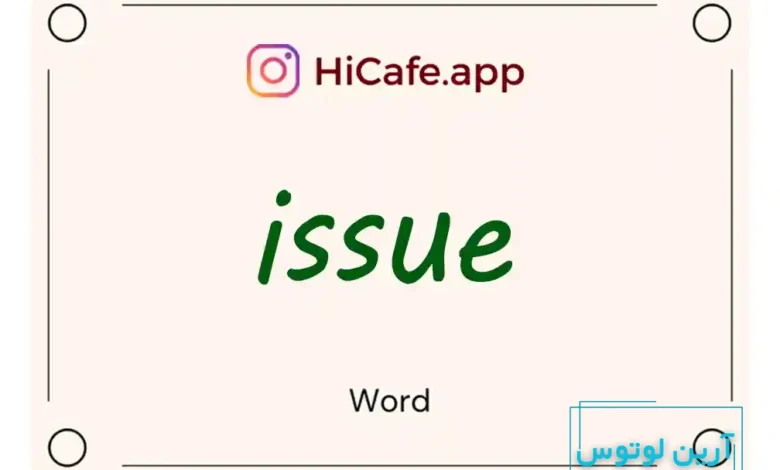 Meaning and usage of issue word