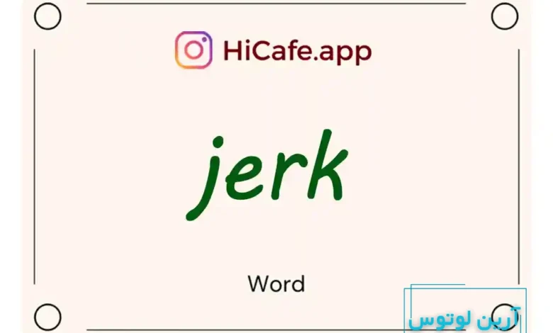 Meaning and usage of jerk word