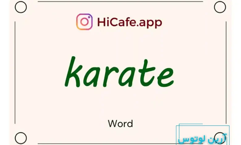 Meaning and usage of karate word