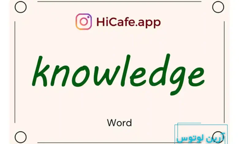Meaning and usage of knowledge word