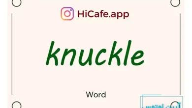 Meaning and usage of knuckle word