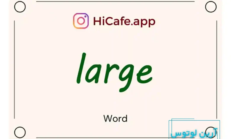Meaning and usage of large word
