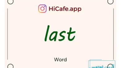Meaning and usage of last word