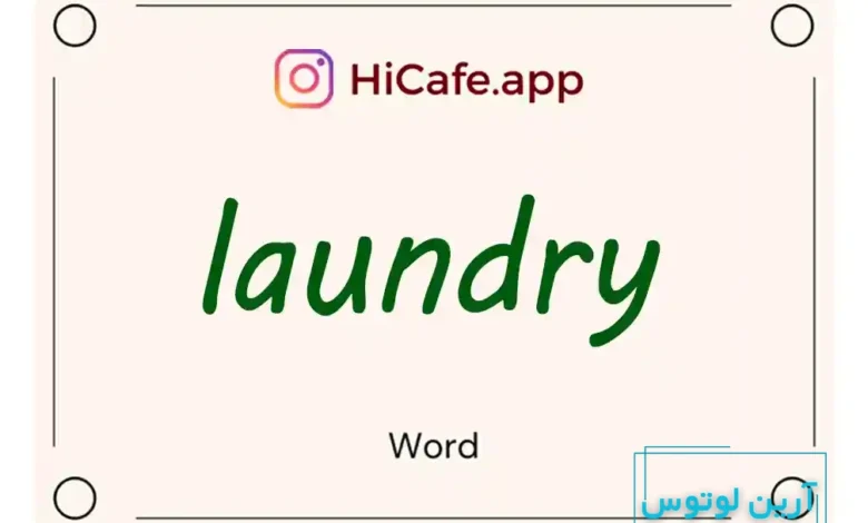 Meaning and usage of laundry word