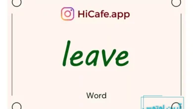 Meaning and usage of leave word