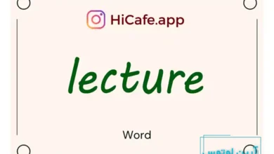 Meaning and usage of lecture word