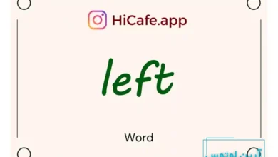 Meaning and usage of left word
