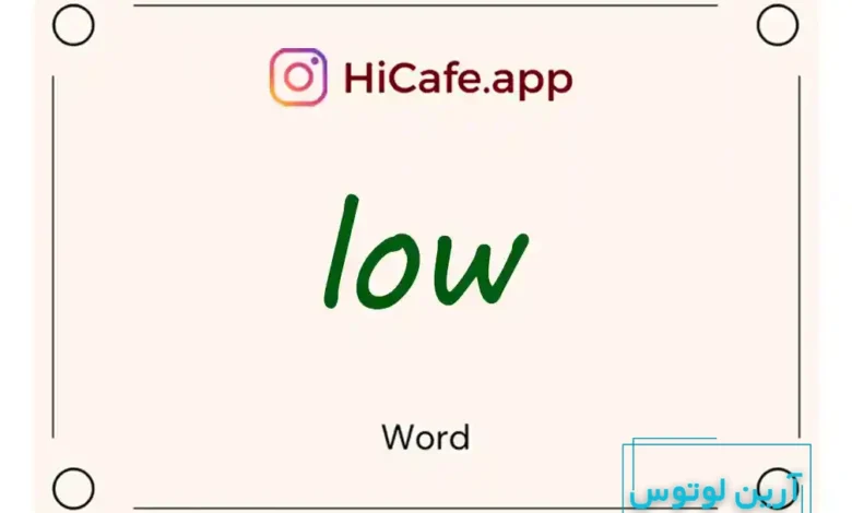 Meaning and usage of low word