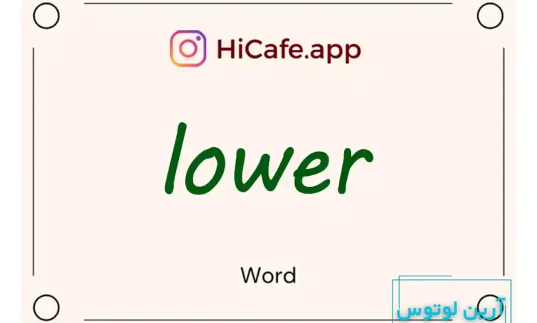 Meaning and usage of lower word