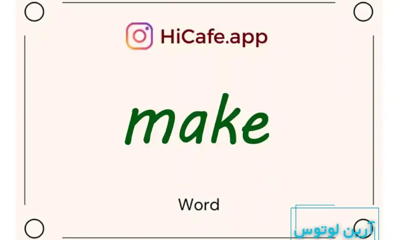 Meaning and usage of make word