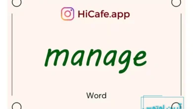 Meaning and usage of manage word