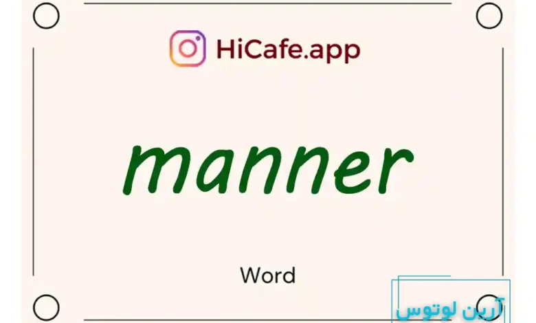 Meaning and usage of manner word