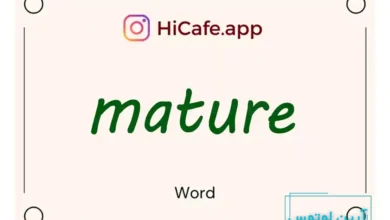 Meaning and usage of mature word
