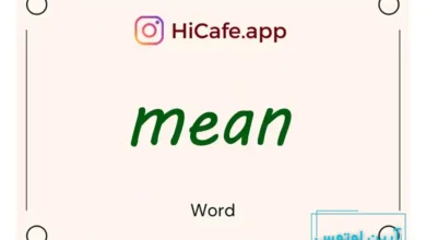 Meaning and usage of mean word