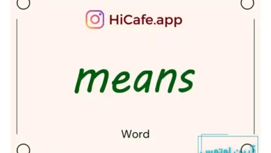 Meaning and usage of means word