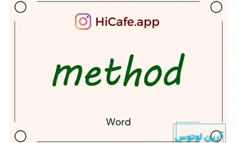 Meaning and usage of method word