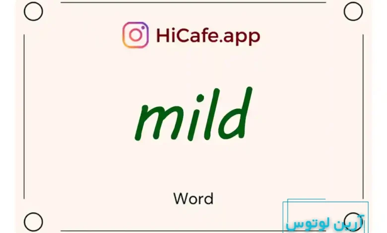 Meaning and usage of mild word