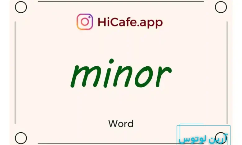 Meaning and usage of minor word