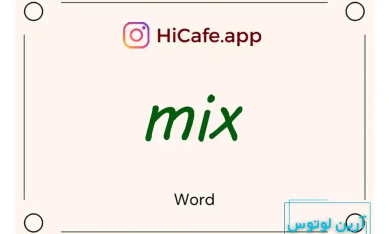 Meaning and usage of mix word