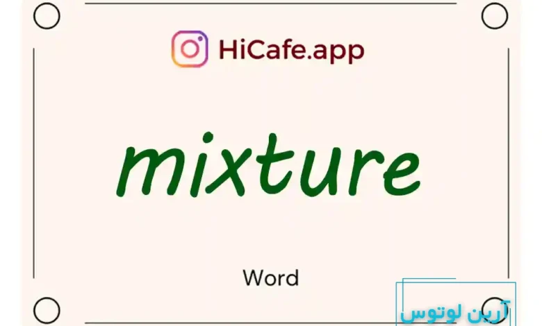 Meaning and usage of mixture word
