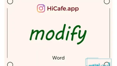 Meaning and usage of modify word