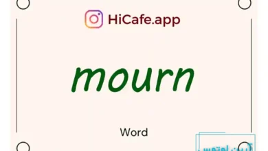 Meaning and usage of mourn word