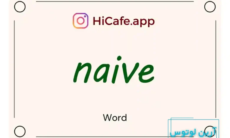 Meaning and usage of naive word