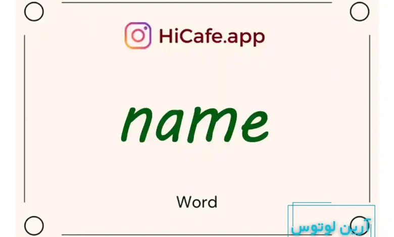 Meaning and usage of name word