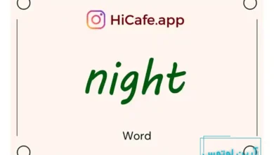 Meaning and usage of night word