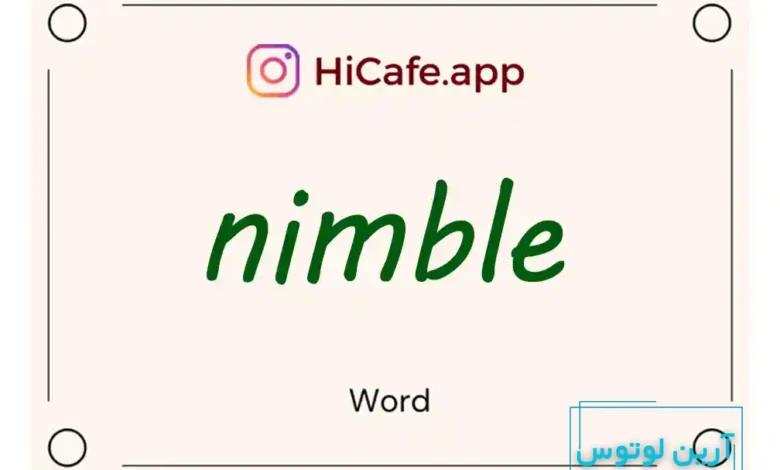 Meaning and usage of nimble word