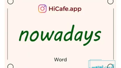 Meaning and usage of nowadays word